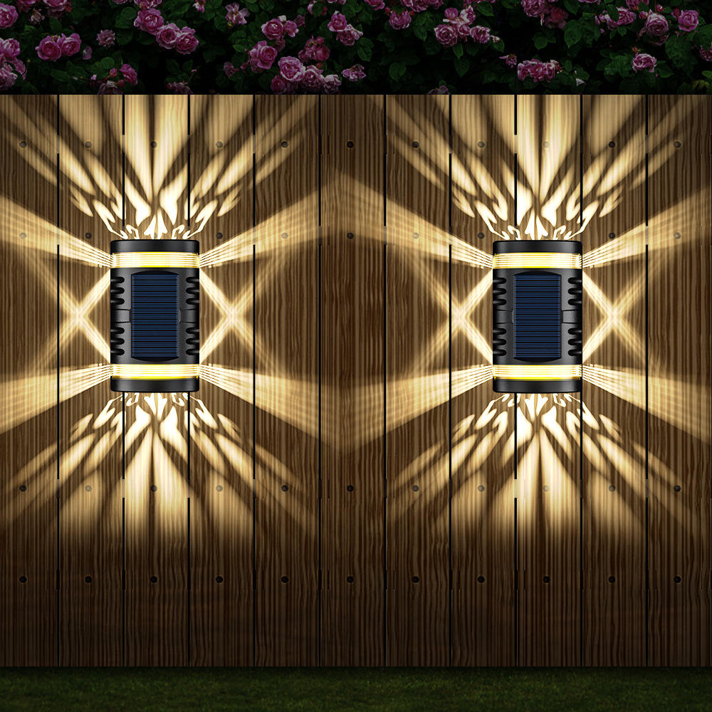 Outdoor IP65 Waterproof Wall Lamp Hollow Pattern Solar Wall Light Led Wall Lamp for Garden Decorative Factory Direct Sales Outdoor IP65 Waterproof Wall Lamp Hollow Pattern Solar Wall Light Led Wall Lamp for Garden Decorative Factory Direct Sales