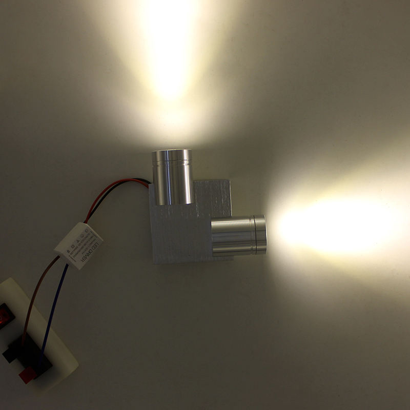 2W Wall Lamp Right And Down Lighting Wall-Mounted Aluminum Colorful LED Sconce Indoor Decorated for Bedroom Living Room Dance 2W Wall Lamp Right And Down Lighting Wall-Mounted Aluminum Colorful LED Sconce Indoor Decorated for Bedroom Living Room Dance