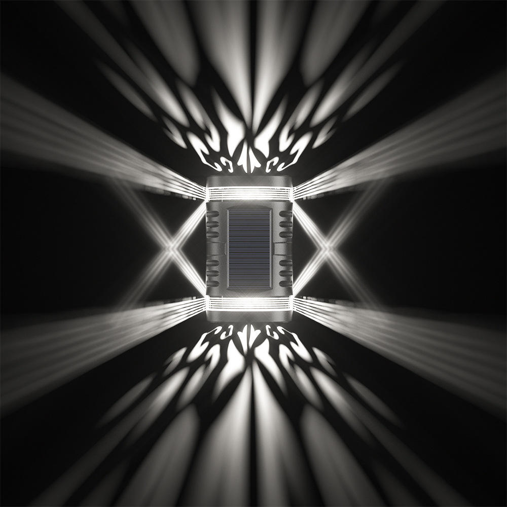 Outdoor IP65 Waterproof Wall Lamp Hollow Pattern Solar Wall Light Led Wall Lamp for Garden Decorative Factory Direct Sales Outdoor IP65 Waterproof Wall Lamp Hollow Pattern Solar Wall Light Led Wall Lamp for Garden Decorative Factory Direct Sales