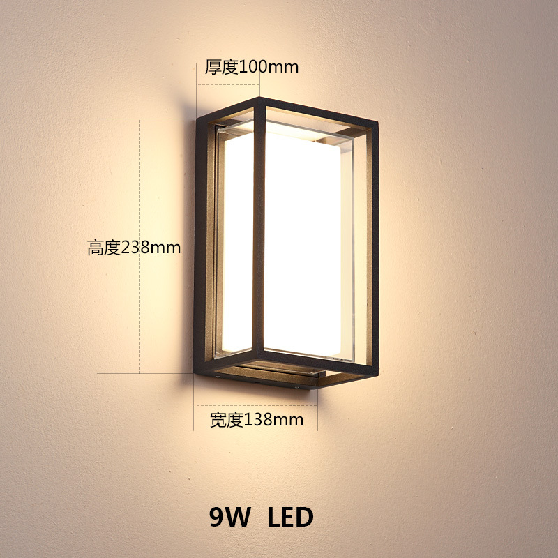 Acrylic Modern Minimalist LED Wall Light Waterproof IP65 9W Indoor Outdoor LED Wall Lamp for Garden Street Lighting Abstract Acrylic Modern Minimalist LED Wall Light Waterproof IP65 9W Indoor Outdoor LED Wall Lamp for Garden Street Lighting Abstract