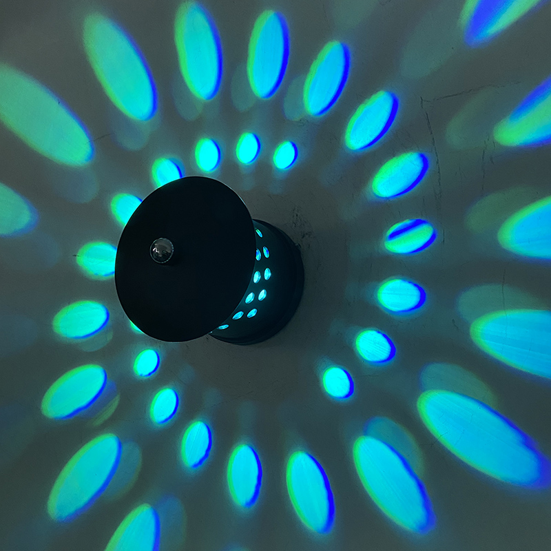 Waterproof Spiral Hole LED Wall Light Effect Wall Lamp With Remote Controller Colorful Wandlamp For Lobby KTV Decoration Decorative Wall Led Lights Led Wall Lighting Outdoor Sconces
