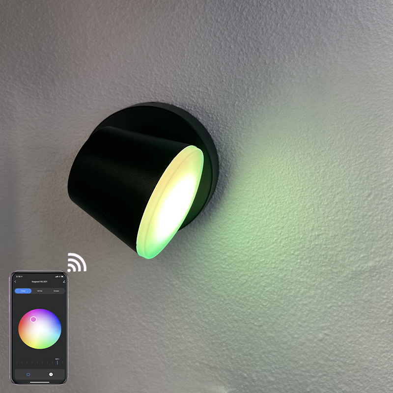 9W app control led lights app controlled led lights led light app control LED Teacup shape wall lamp Intelligent wall lamp APP control wall lamp