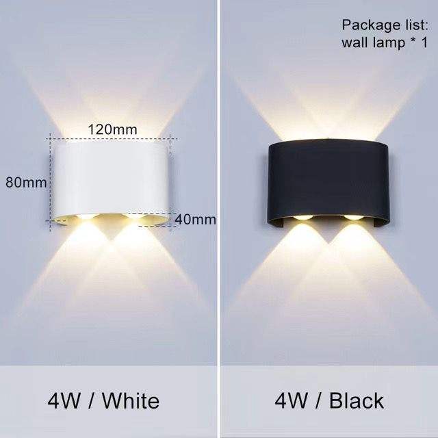 Led Wall Light Indoor Aluminum Decoration Interior Lighting Up And Down Waterproof Wall Light Outdoor Garden Wall Lamp