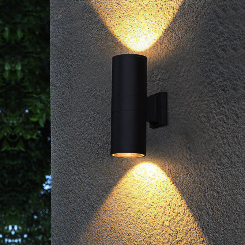 12W COB Up Down Dual-Head Outdoor Led Wall Light Wall Lamp Cylinder Indoor Balcony Fixture Waterproof IP65 Porch Lamp