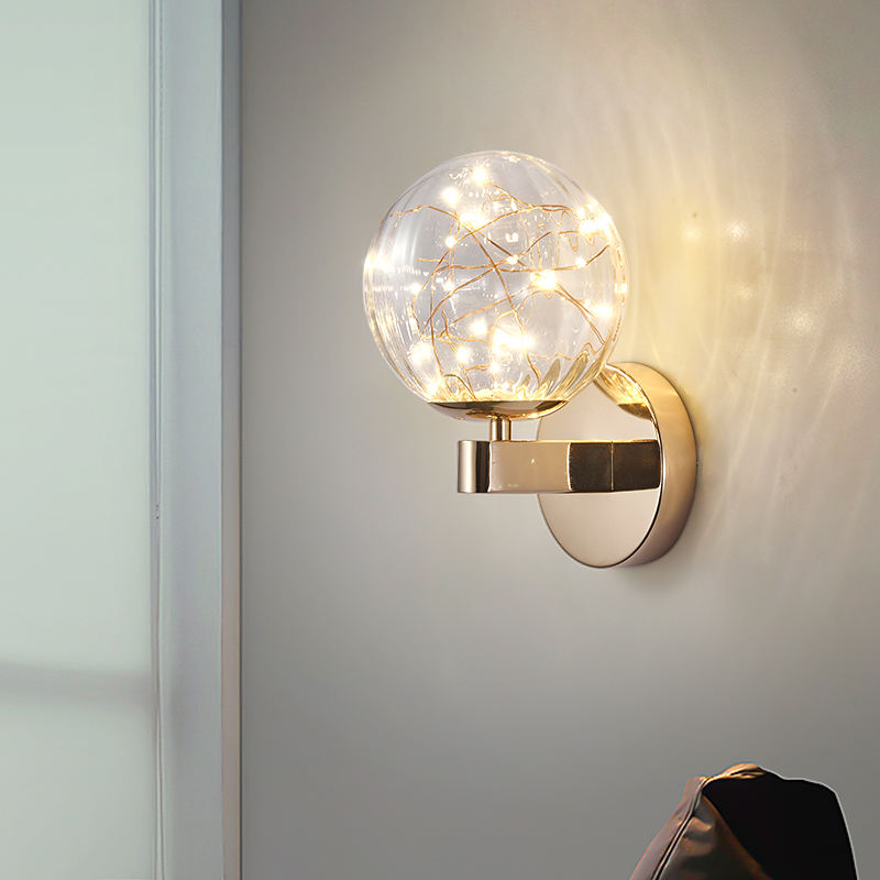 New starry bedside wall lamp Nordic creative minimalist bedroom living room decorative light staircase aisle led wall lamp
