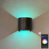 Latest version Wifi Waterproof Wall Lamp RGBW Outdoor sconce Color Changing by smart app lamp Support Amazon Alexa Google Assist