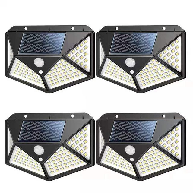 100 LED ip65 Solar Light Outdoor Solar Lamp PIR Motion Sensor Wall Light Waterproof Solar Powered Sunlight For Garden Decoration