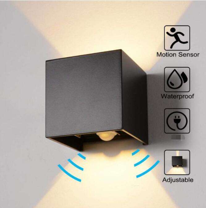 Led wall sconce lamp rgb indoor solar light Led Wandlamp Aluminium Outdoor IP65 Waterdicht Up Down Lighting outdoor led wall sconce