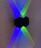 New Black Waterproof 4W 6W 8W Outdoor Wall Sconce Up Down Lights Wall Mounted Diamond-shaped Wall Lamp