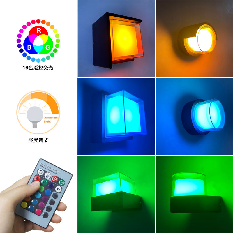 Modern interior 5W LED wall light acrylic square black living room corridor staircase home decoration wall