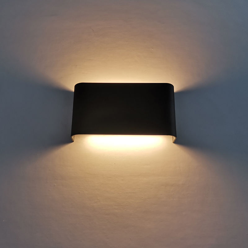 6W 12W 14W Rectangle Led Wall Lighting Black And White Shell Led Sconce Light Indoor Led Light Strips Indoor