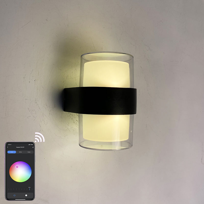 2023 intelligent wall lamp LED intelligent wall lamp IP65 waterproof colorful fashionable decorative wall lamp Tuya