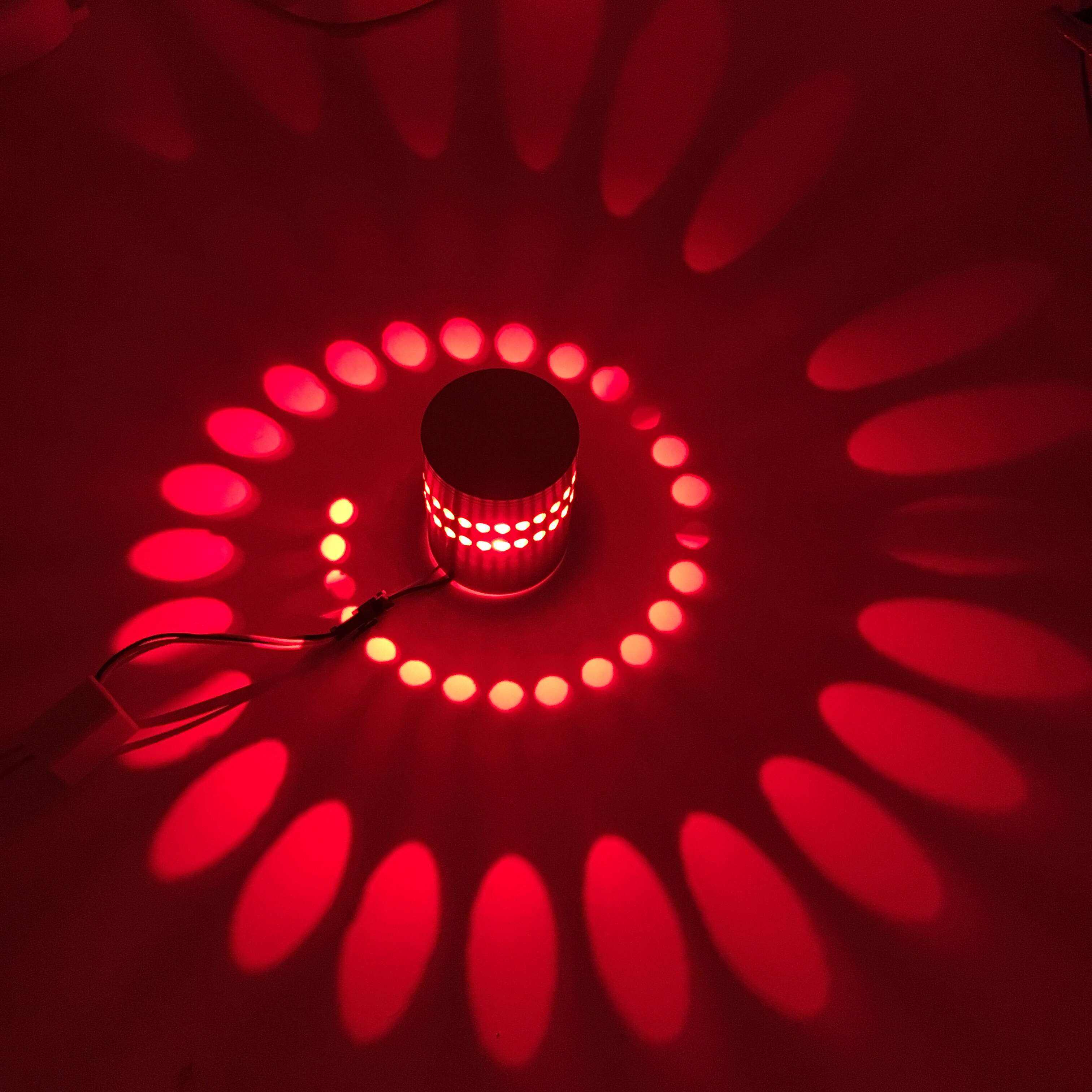 Spiral Hole RGB LED Wall Light for Indoor Home Decorate Fancy Night Lights Ceiling Light Loft Vogue Furniture