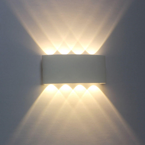 8W Arc-shaped Outdoor Waterproof Up And Down LED Wall Lamp Aluminum Modern Wall Sconce Lighting Wall Light