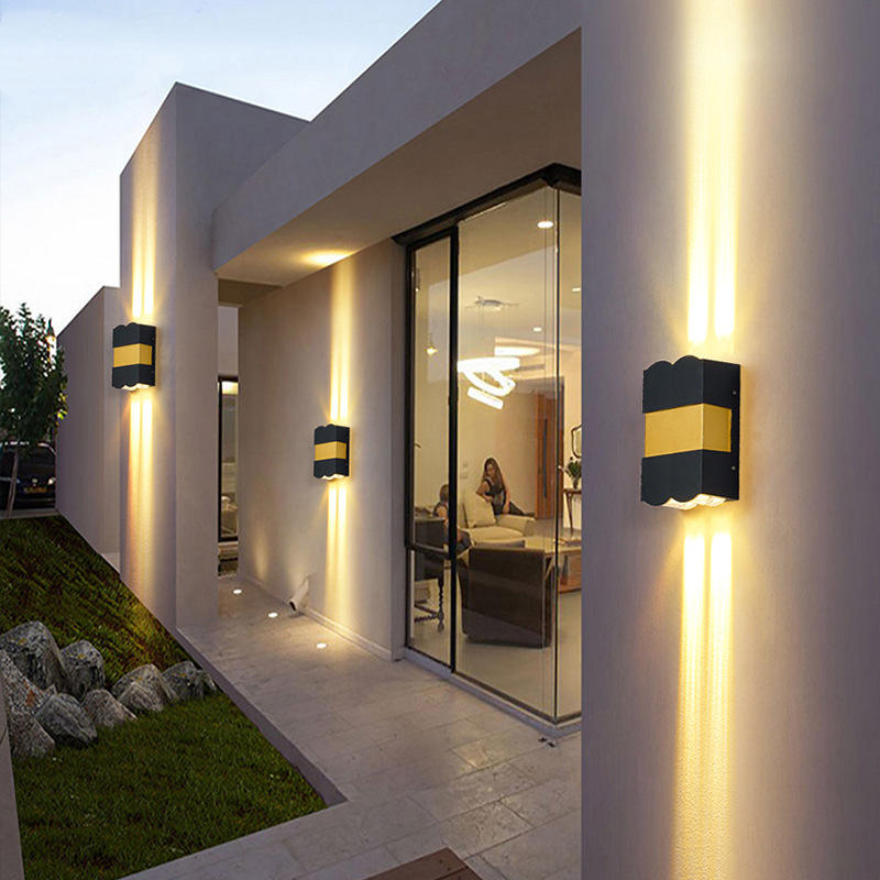 12W Up And Down Wall Lamps Gold Black LED Aluminium Wall Light LED Wall Lamp For Bedroom Living Room Corridor Aside Lighting