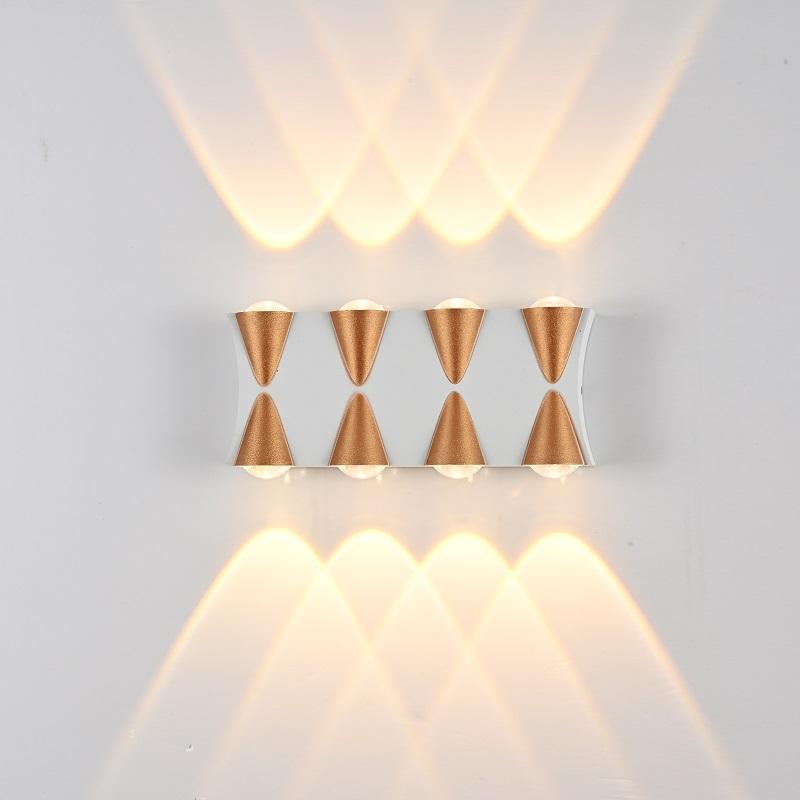 LED Wall Light Waterproof IP65 Aluminum Garden Wall Lamp Gold Black White Light Indoor Outdoor Wall Sconce