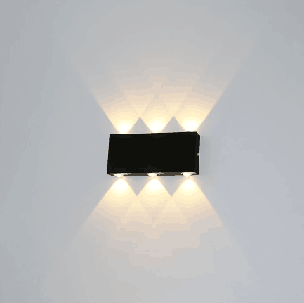 2W/4W/6W/10W/12W Led Outdoor Wall Sconce Led Wall Lighting Black Wall Lamp Outdoor Decoration Wall Lamp Brushed Surface Bedroom Living Room Corridor Aisle Simple