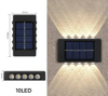  6LED up and down solar wall light outdoor decoration garden courtyard home wall light waterproof luminous outdoor goods