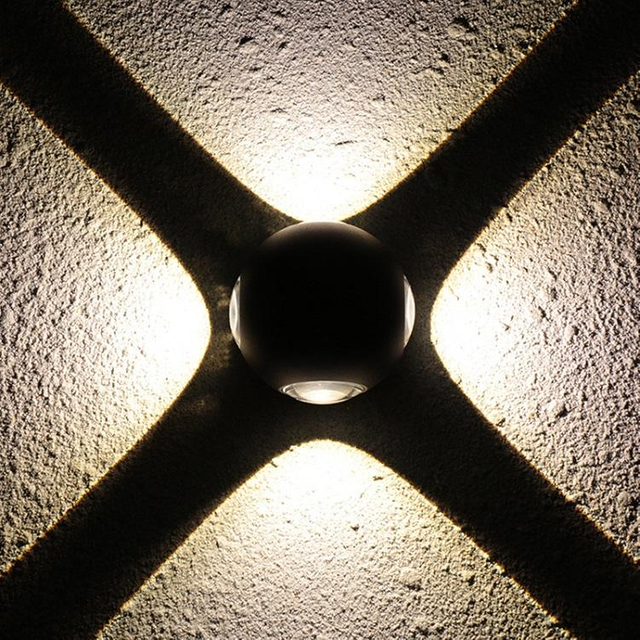 12W Big Size Arrival Ball Lights Outdoor Down Light Multi-color Lights External Wall Lamps Luminaire LED Wandlamp LED Wall Lamps