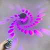 3W RGB Flower LED Wall Lamp Wall Mounted Remote Night Light Spiral Hole LED Beautiful Decorative Wall Lamp 