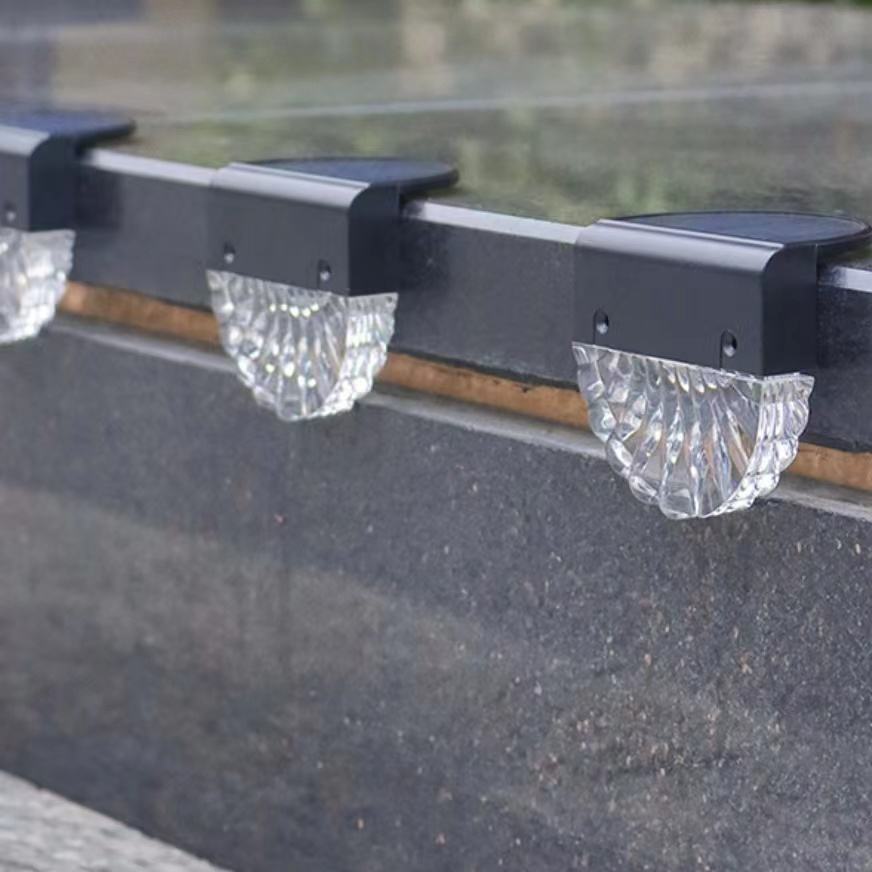 Warm White LED Solar Lamp Path Stair Outdoor Garden Lights Solar Power Balcony Light Decoration for Patio Stair Fence goods