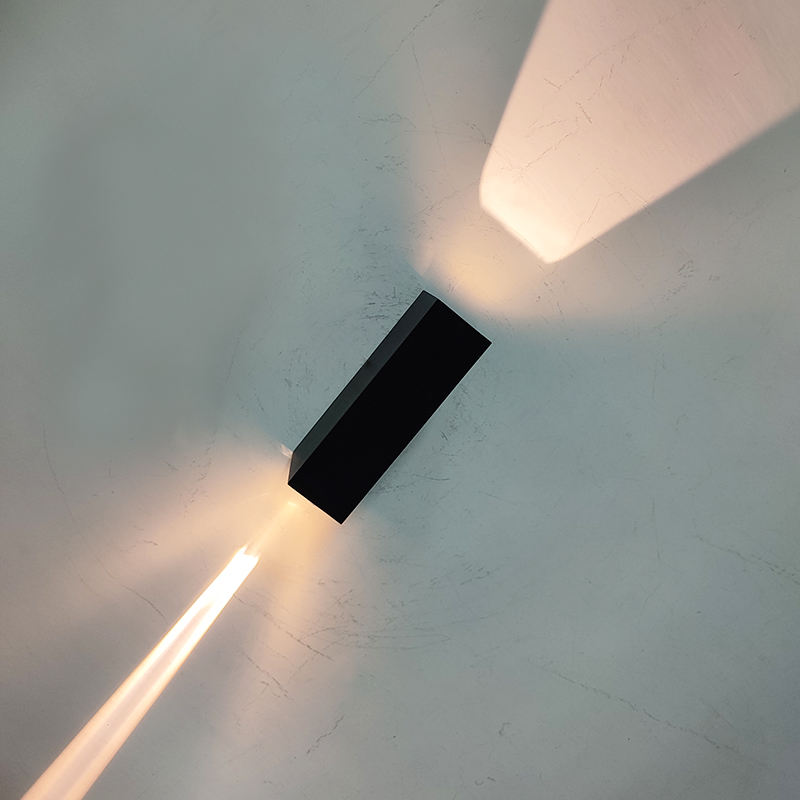 6W Black Beam Modern Wall Lamp Outdoor Lighting Indoor Waterproof LED Lamp Living Room Aisle Park Landscape Garden Light