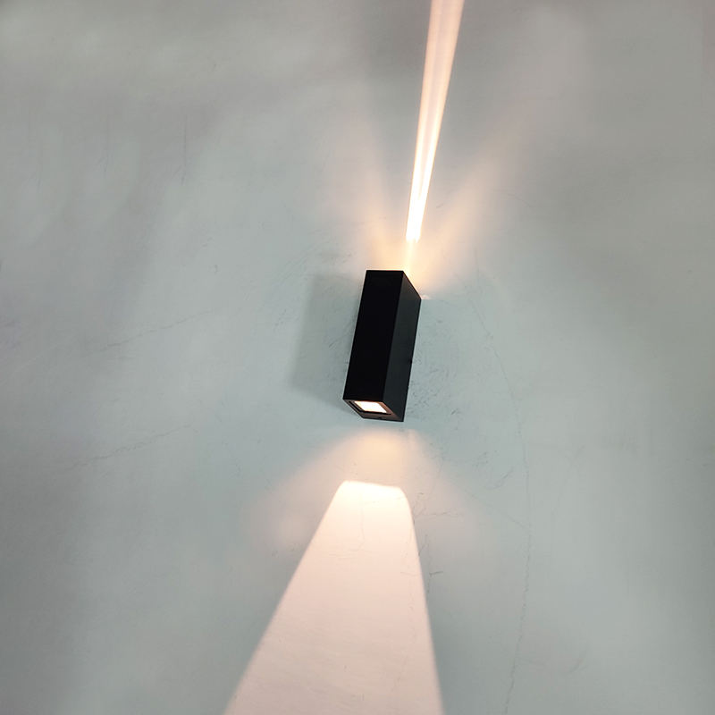 6W Black Beam Modern Wall Lamp Outdoor lighting Indoor Waterproof LED lamp Living room aisle Park Landscape Garden Light