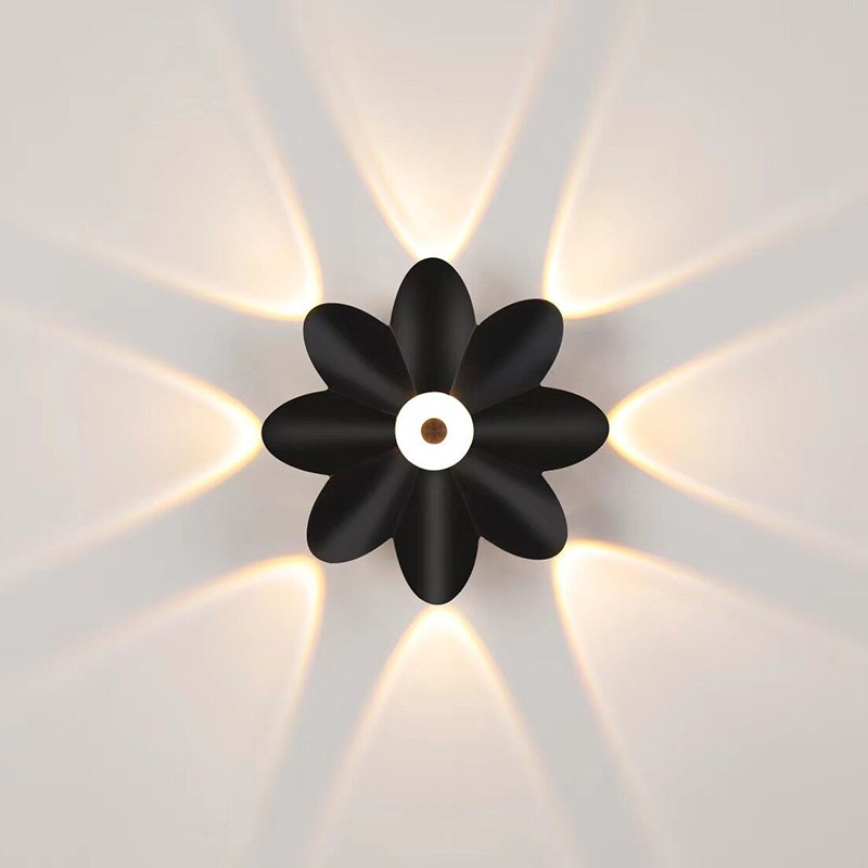 LED Outdoor Wall Light Up Down Luminous Wall Decoration Spotlight Lotus Villa Corridor Balcony Corridor Background Wall Light