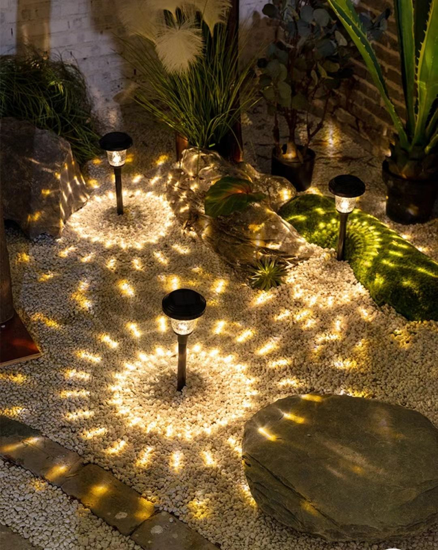 Solar lawn lamp glass light garden landscape decoration inserted path lamp monocrystalline polysilicon 1000MA battery