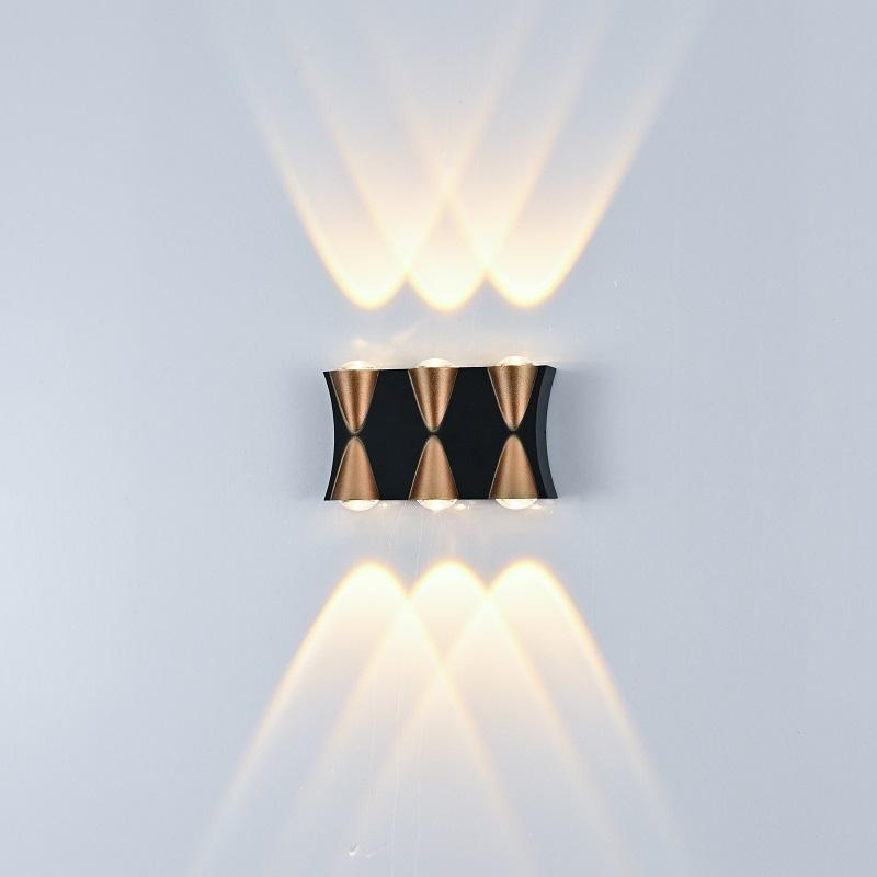 6W Led Wall Light Waterproof IP65 Outdoor Lamp Indoor White Black Golden Wall Lamp Up And Down Wall Light Modern LED Light