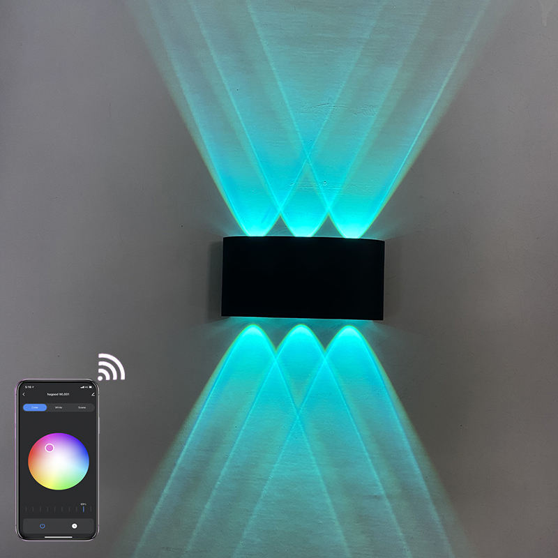 Indoor Wall Light APP Remote Control Bluetooth-compatible Dimmable LED Wall Lamp RGBW Used For Holiday Decoration AC85-265V