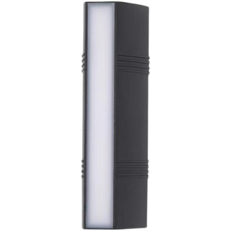 Moden Waterproof Outdoor Wall Lamp PIR Motion Sensor Wall Light Garden Porch Frontdoor Black Aluminum Long Strip