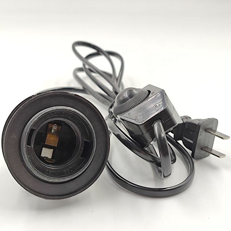 110V 220V 301 Dimmer switch Dimmable Switch E26 E27 Electric wire plug Switch And Wire 0.75mm 0.5mm 0.35mm E26 lamp holder