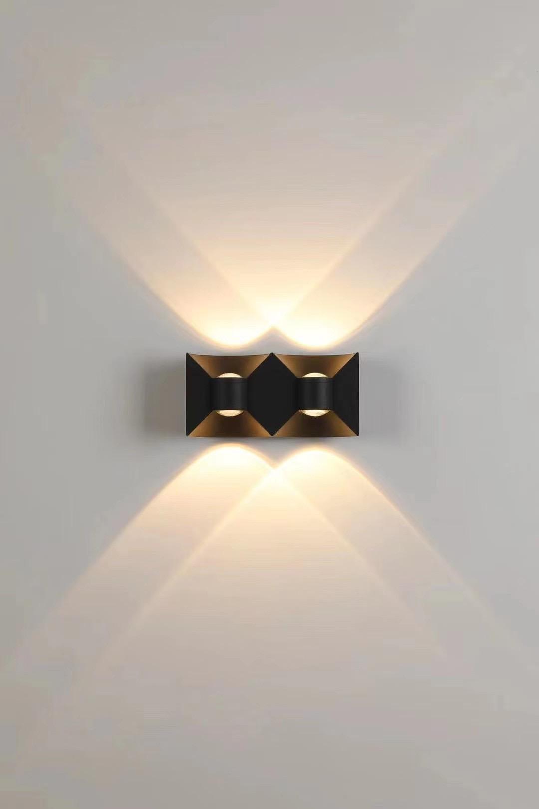 6W Bow Wall Lamp Waterproof LED Wall Light Factory Price Black And White Housing Garden Household Decorative Lights