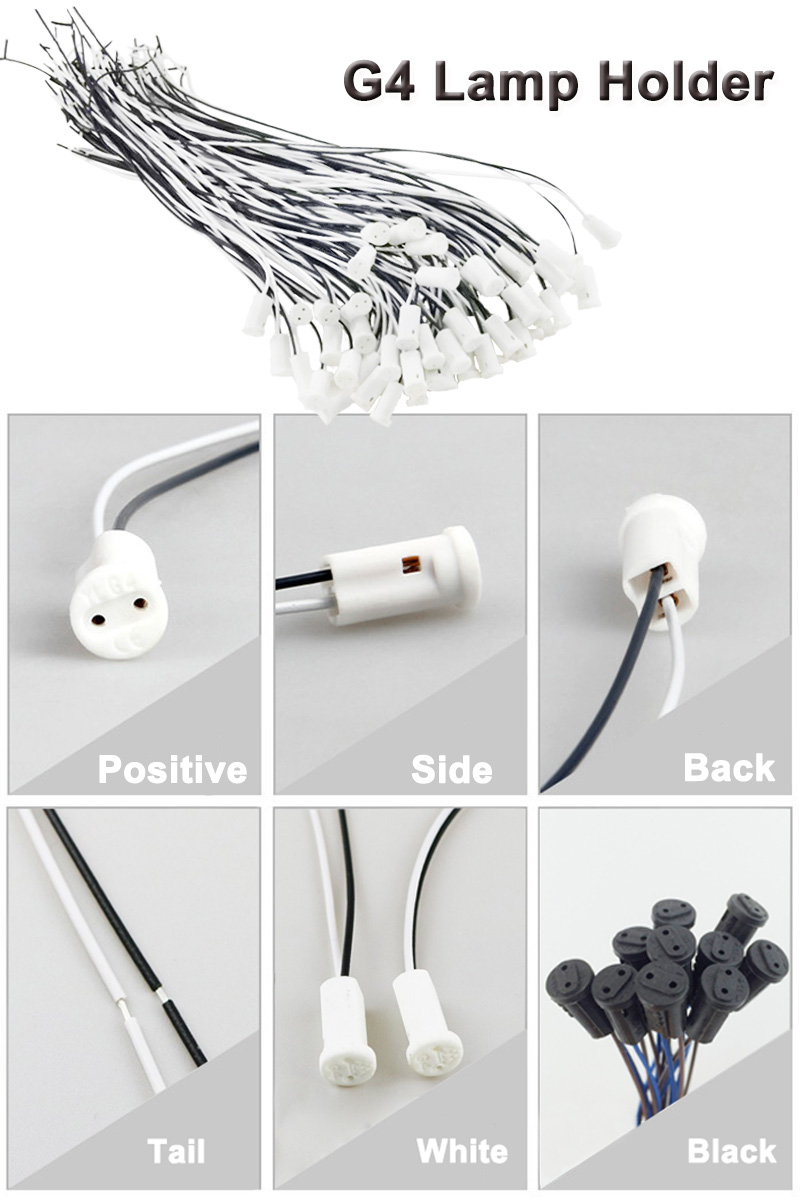 50cm G4 Led Energy Saving Lamp Holder Crystal Lamp Plug With Cable Socket G4 Base Lamp Foot Socket