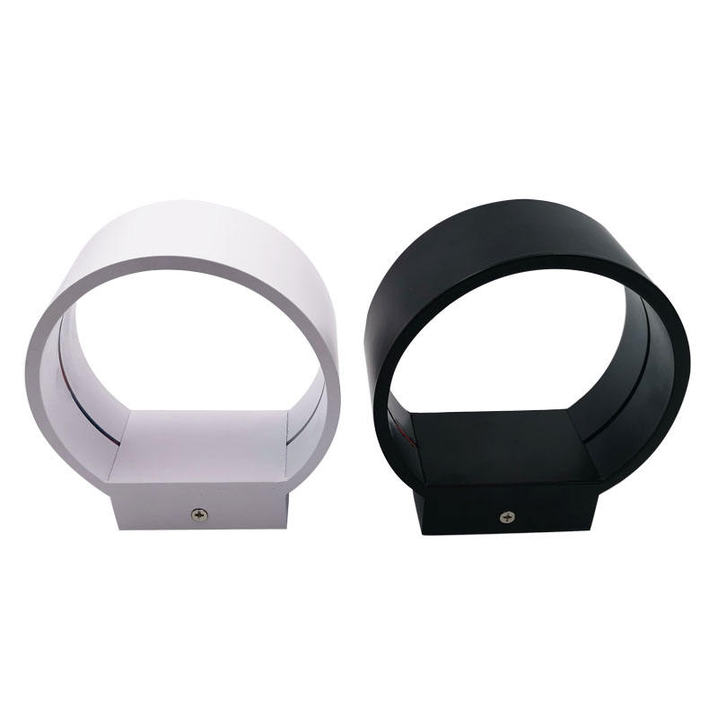Modern 3W 7W LED wall light RGB Aluminium rail project Round LED Up and down wall lamp bedside lights bedroom wall decor arts