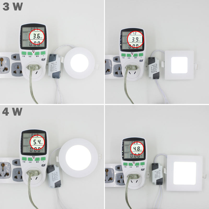 Ultra Thin Led Panel Downlight real full watt 3W 4W 6W 9W 12W 15W 18W 24W Round/Square LED Ceiling Recessed Light