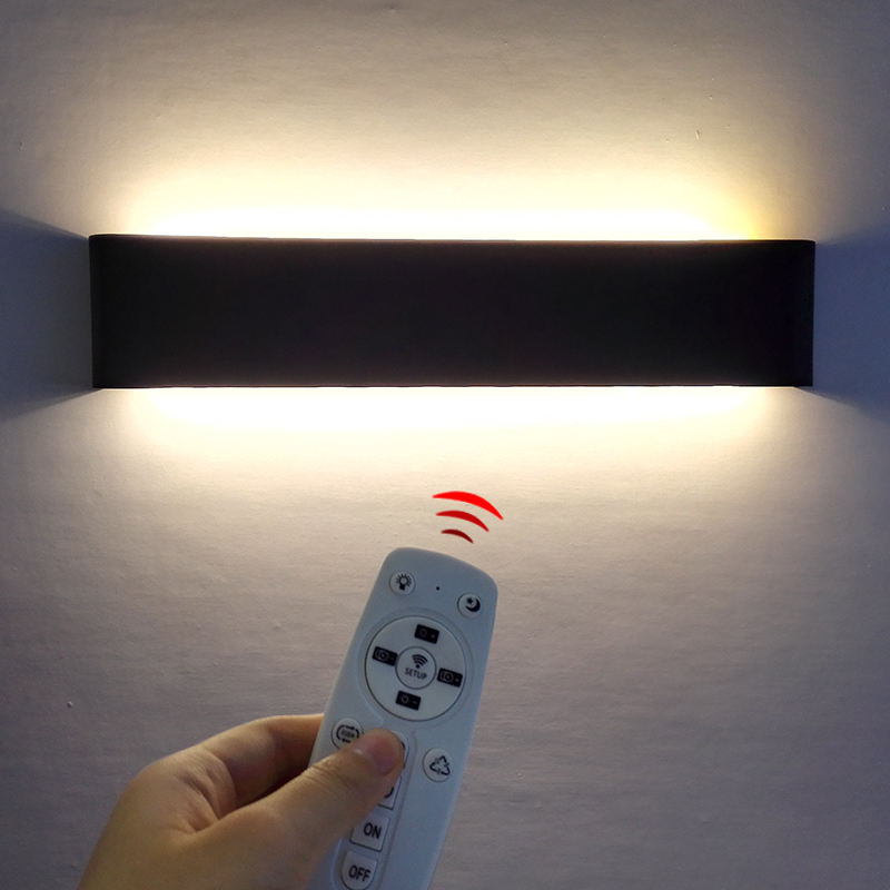 Hot Sale Ed Aluminum Wall Lamp 2.4g Smart App Remote Control Strip Up And Down Wall Lamp Living Room TV Home Lamp Mirror Front L