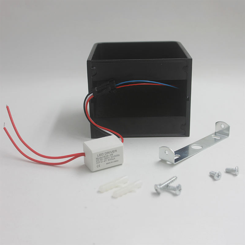 Black Ceramic 3W Cube Led Wall Lamp Up And Down for Indoor Decrotaion with Factory Price Wall Lamp Modern Lighting