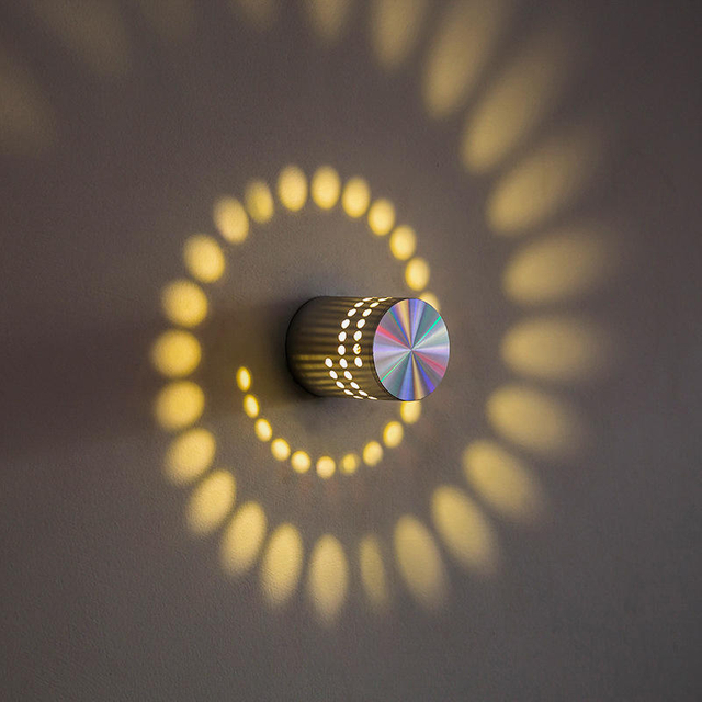 2023 cheap price night light Spiral hole RGB LED Wall led decorative lights