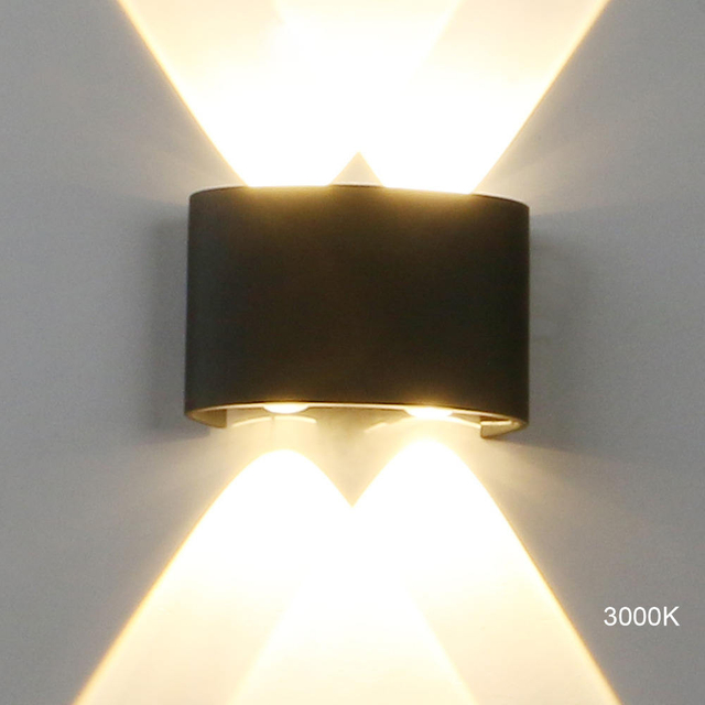 Super Bright 4W LED Outdoor Wall Lamp Waterproof IP65 Garden Porch Lighting