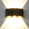 8W Outdoor Waterproof Wall Lamp COB Aluminum Modern Wall Light for Garden