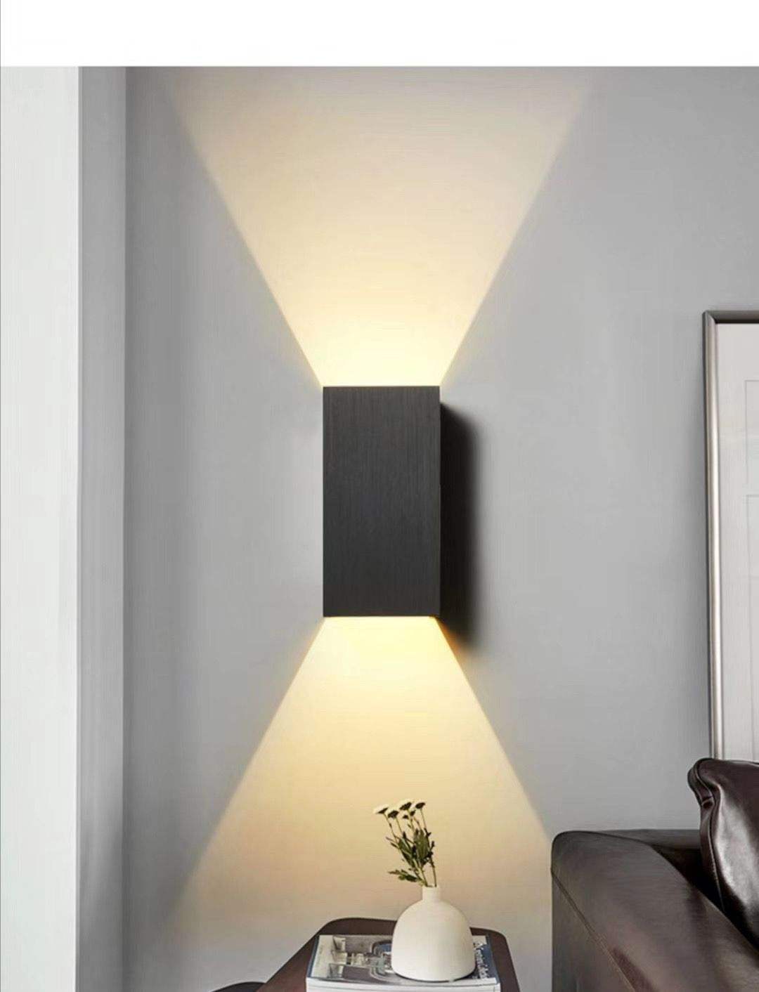 12W Led Wall Light Outside LED Wall Sconce IP65 Waterproof Square Metal Bulkhead Lights Exterior Wall Lighting Fixture Cool