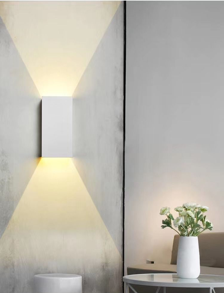 12W Led Wall Light Outside LED Wall Sconce IP65 Waterproof Square Metal Bulkhead Lights Exterior Wall Lighting Fixture Cool