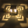 3W LED Wall Sconce AC85-265V Novelties Square Hole Luminous Wall Lamps for loft stairs Decoration