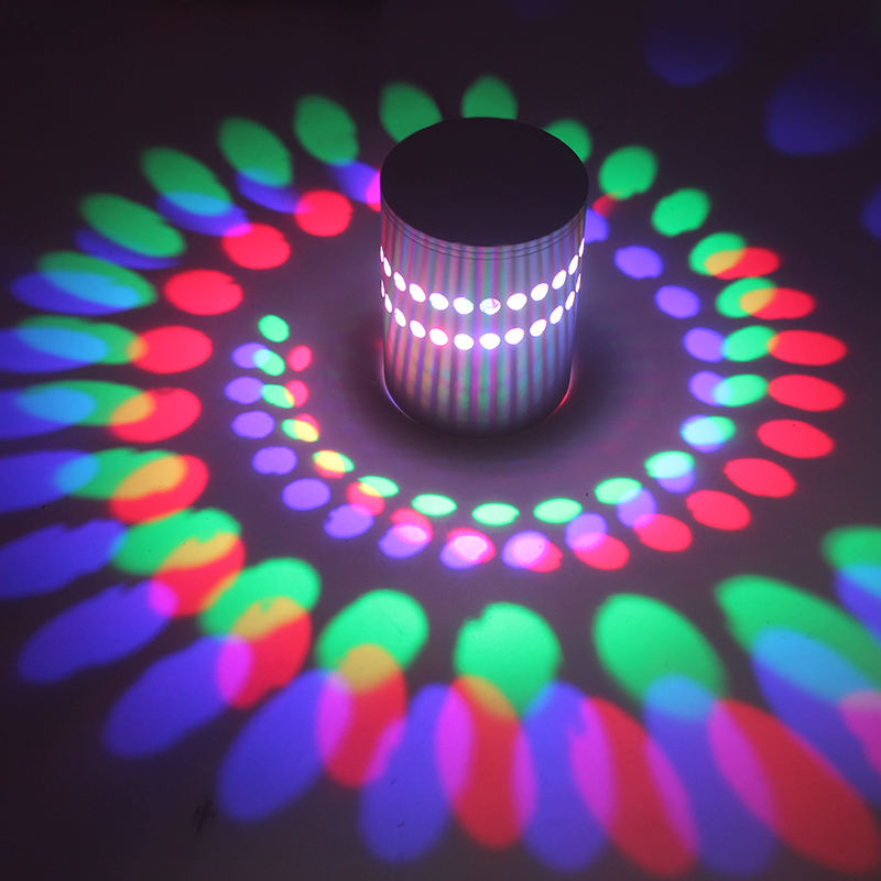 RGB Spiral Hole LED Wall Light Effect Wall Lamp With Remote Controller Colorful Wandlamp For Party Bar Lobby KTV Home Decoration