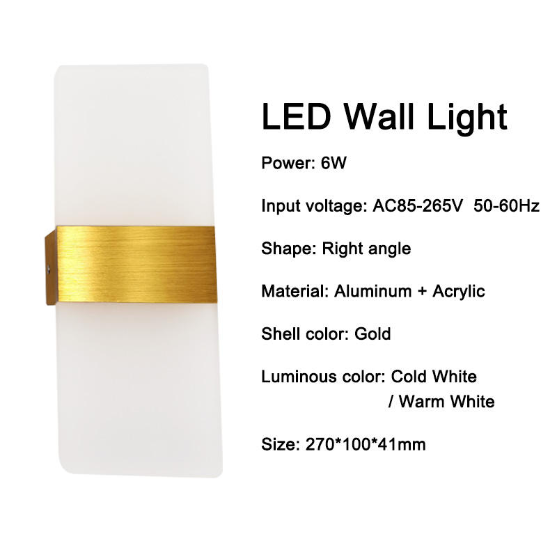 Modern LED Wall Lamp Minimalist Indoor Light Fixture Wall Sconces Stair 6W 10W Bedroom Bedside Living Room Home Hallway Lighting