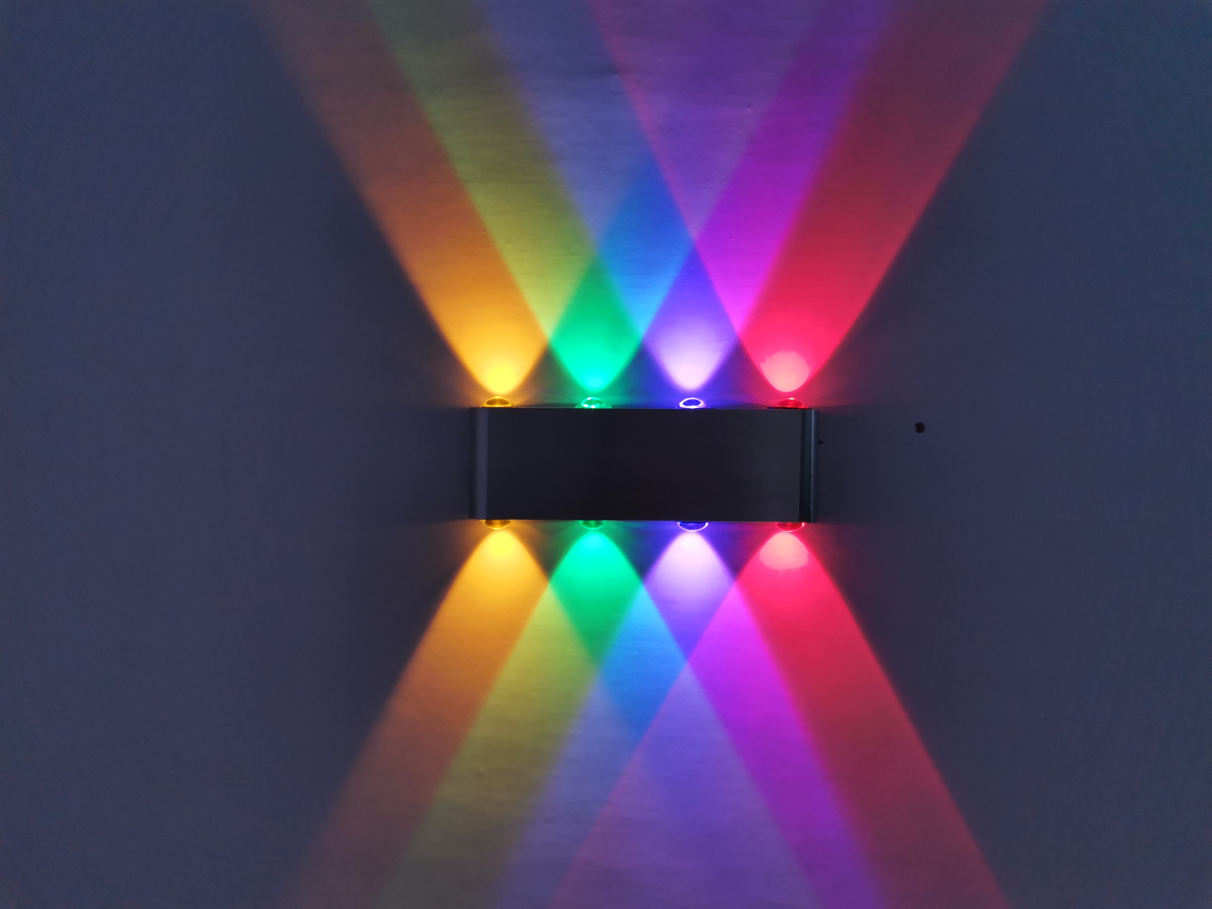 8W Simple Nordice style Energy saving indoor light up down Aluminum RGB LED sconce lamp stair light corridor light