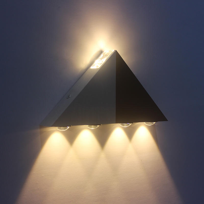 LED Triangle Wall Light 5W Indoor Living Room Wall Mounted Lamp AC85-265V Aluminum Stairs Aisle Wall Lamp High Power Lights