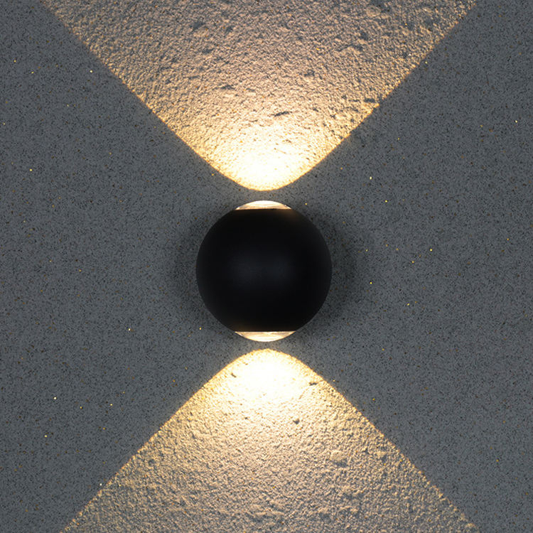 Factory Hot Sales Led Wall Light Outdoor Black for Outdoor 6W Up And Down